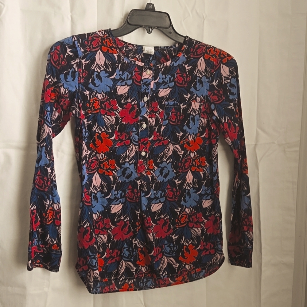 Crewcuts Floral Long Sleeve Top - Blue, Red, Pink 14 Great condition